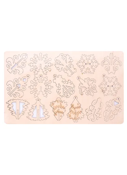 Елочные игрушки (80013) (3+) (60 деталей) (сборные деревянные модели) - фото 2