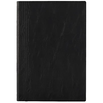 Ежедневник недат. А5 160л "Вачетто" черный, кожзам, мягкий переплет, тонир.блок, ляссе - фото 1