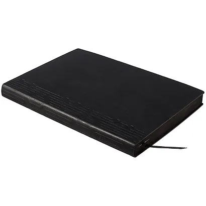 Ежедневник недат. А5 160л "Вачетто" черный, кожзам, мягкий переплет, тонир.блок, ляссе - фото 2