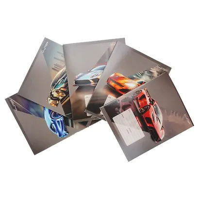 Тетрадь 24л лин. "Стильные авто" мел.картон, офсет 60г/м2, поля, ассорти - фото 4