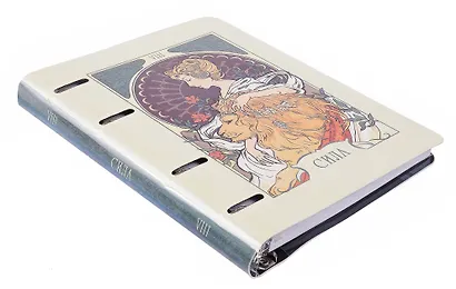 Тетрадь 120л кл. "Таро. Аркан Сила" на кольцах, иск.кожа, полноцв.печать, интегр.переплет, скр.углы - фото 2