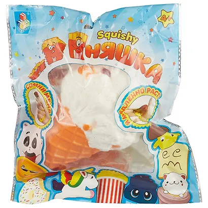 Игрушка-антистресс, мммняшка 1TOY/Вантой, Большой рожок мороженого w:58,58/19/10/8 Т12324 - фото 1