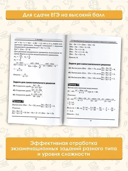 ЕГЭ. Математика. Выражения. Уравнения. Неравенства. Текстовые задачи. Теория вероятностей. Тематический тренинг для подготовки к единому государственному экзамену - фото 5