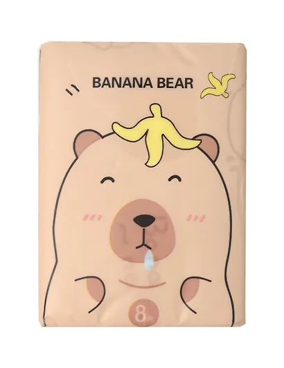 Салфетки бумажные Мишки с бананами (3-х слойные, цветные) (210х210) (8шт) (12-SENWEN-PP8031) - фото 4