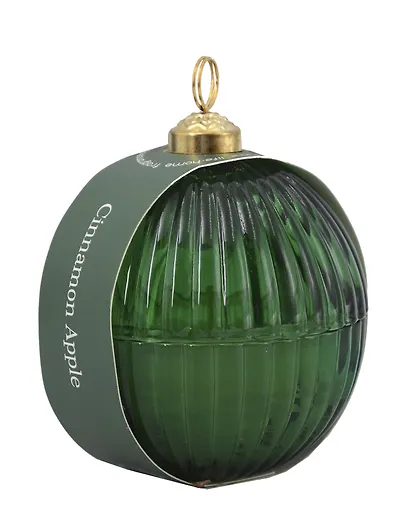 Свеча ароматическая Шар (стекло) (зеленая) (8см) (12-20250519-2) - фото 1