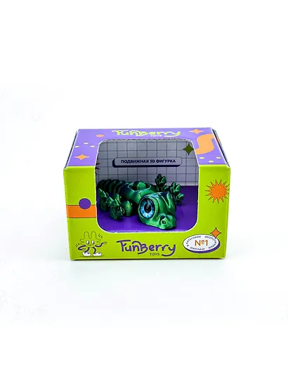 Фигурка 3D с кнопкой Крокодил Кроки (пластик) (10х6) (09001999) - фото 3