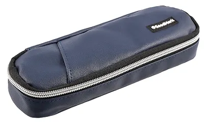 Пенал-косметичка 2 отделения "Private" темно-синий, 22*6*4 см - фото 2