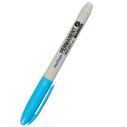 Маркер перманентный голубой - фото 1