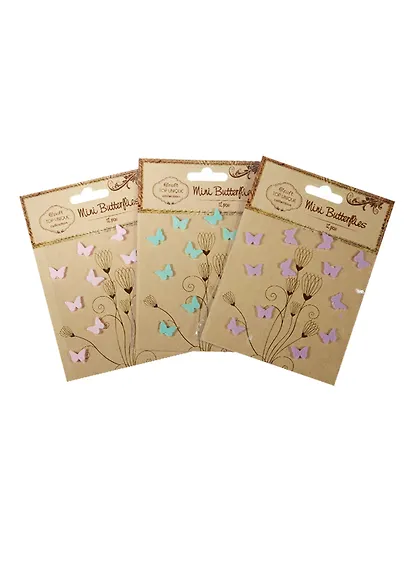 Стикеры пласт. мини-бабочки (12шт.) (цвета ассорти) (D26000146) - фото 1