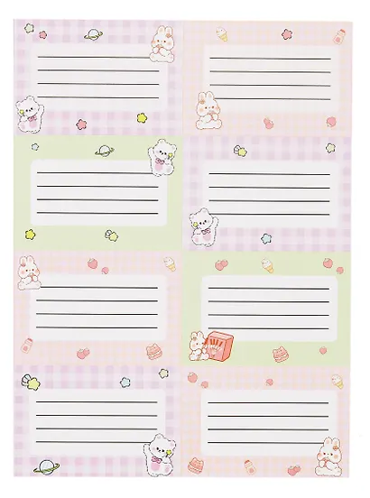 Наклейки для тетрадей 24 штуки "Kawaii" - фото 1