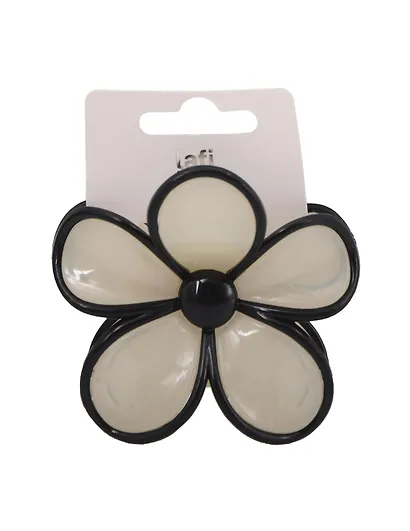 Заколка-крабик Цветок бежевый (пластик) (12-253004-С13) (Lafilaf) - фото 2