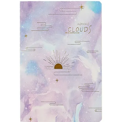 Тетрадь 36л лин. "Clouds" ассорти, сшивка - фото 1
