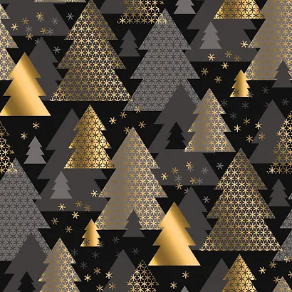 Бумага упаковочная 70*100см "Black.Gold.Whitel" НГ,инд.уп., ассорти - фото 10