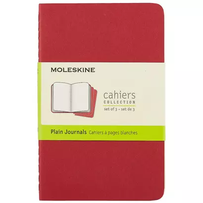 Набор книг для записей Moleskin Cahier Journal Pocket, 3 штуки, мягкая обложка, 32 листа, А6 - фото 1