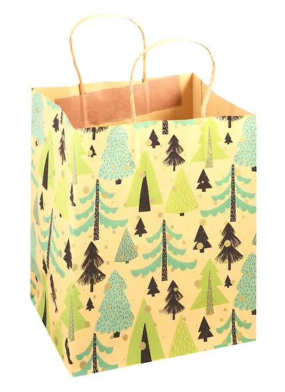 Пакет А5 20х24х11.5см Новый год, крафт, ассорти - фото 1