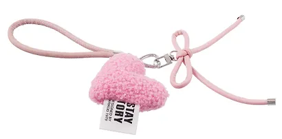 Брелок-обвес на сумку «Сердечко плюшевое», розовое - фото 4