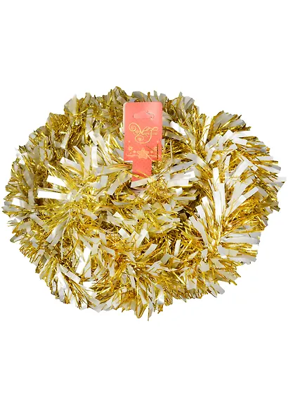 Мишура новогодняя (9х200) золото+серебро - фото 1