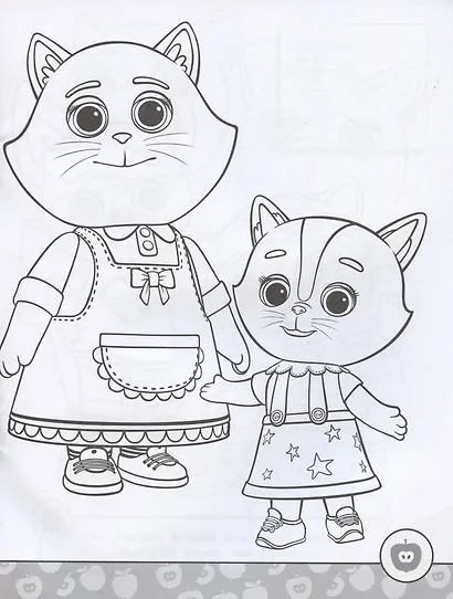 Кошечки-собачки. Раскрась по образцу с наклейками - фото 3