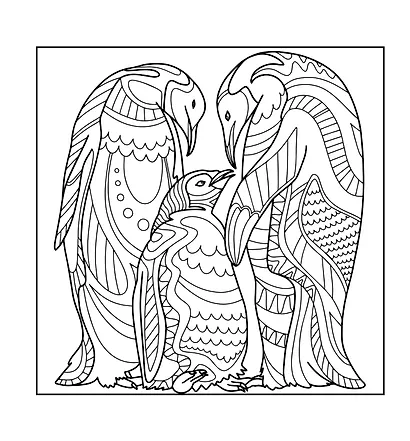 Пингвины. Рисунки для медитаций - фото 7