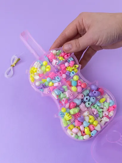 Набор бусинок Скрипка микс цветов в пластиковой коробке (110г) - фото 9
