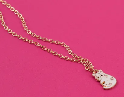 Кулон Котик эзотерика (белый) (металл) (3х1,3) (12-Kainli-K7) (Lafilaf) - фото 5