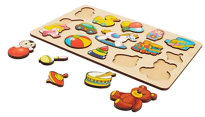 Пазл-рамка "Игрушки" 15 деталей - фото 3