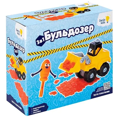 Набор для детской лепки "Тесто-пластилин" Бульдозер - фото 1