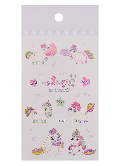 Наклейки татуировки Unicorn в ассортименте - фото 1