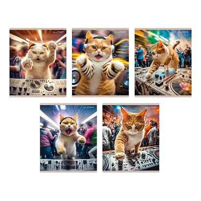 Тетрадь в клетку Listoff, "Пушистый диджей", 48 листов, в ассортименте - фото 1