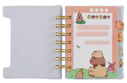 Записная книжка А6- 60 листов, линейка, "Капибара", в ассортименте - фото 3