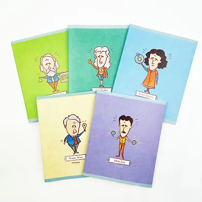 Тетрадь в клетку Listoff, "Великие ученые", 48 листов, в ассортименте - фото 8