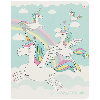 Тетрадь в клетку Альт, "Модные единороги", 48 листов, в ассортименте - фото 6