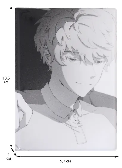 Обложка для паспорта Аниме Синтонимы Персонаж Портрет (ч/б) (Медина Мирай) (ПВХ бокс) (ОП2022-386) - фото 3