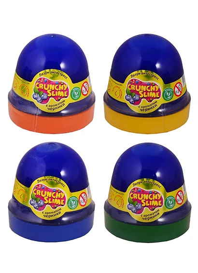Лизун-антистресс TM Mr.Boo Crunchy slime Черника - фото 3