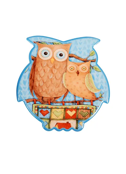 Подставка под кружку Две совы на ветке (в форме совы) (11см) - фото 1