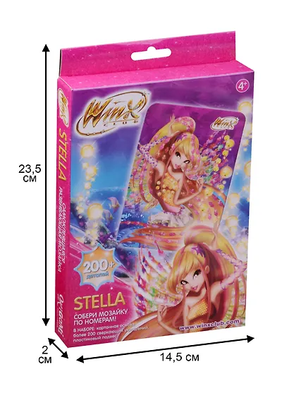 Мозаика Алмазные узоры Winx Stella (00287) (200 дет.) (Чудо-творчество) (4+) (коробка) (Winx club) - фото 2