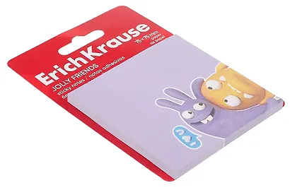 Блок 75*75 самоклеящийся 50л "Jolly Friends" ассорти, Erich Krause - фото 2