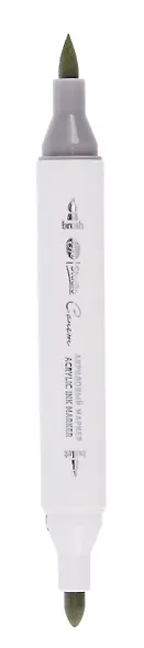 Маркер акриловый "Сонет" зелёный травяной тёмный, двусторонний, перо кисть/пуля - фото 2