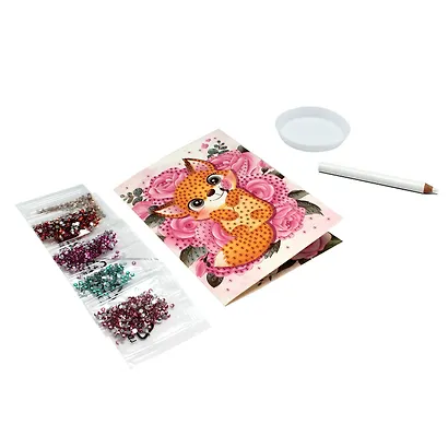 Набор для творчества.Алмазные узоры.Открытка "Хорошего настроения!". Лисичка - фото 2