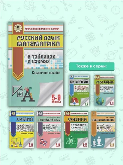 ОГЭ. Русский язык. Математика в таблицах и схемах для подготовки к ОГЭ - фото 5