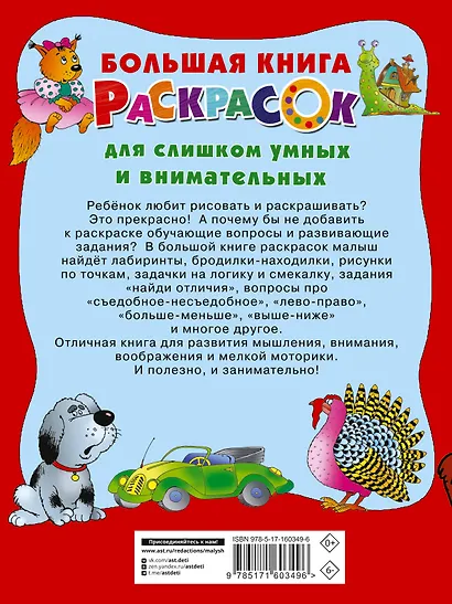 Большая книга раскрасок для слишком умных и внимательных - фото 2