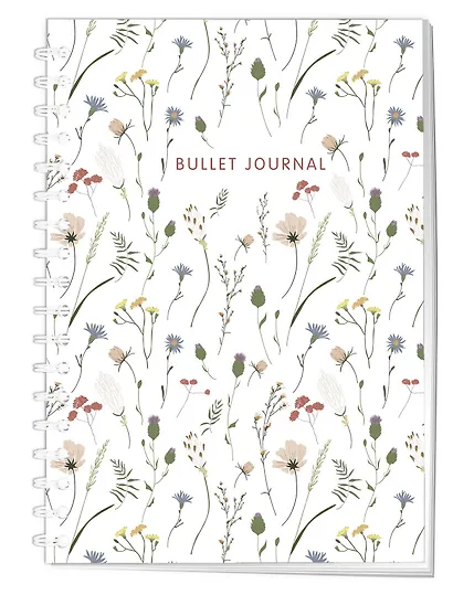 Книга для записей А5 120стр тчк. "Bullet Journal (полевые цветы)" - фото 2