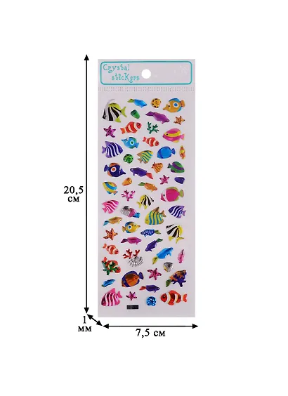 Наклейки эпоксидные Рыбы микс JYG654-JYG141 - фото 3