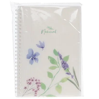 Тетрадь 80 листов, клетка, "Natural blue flowers" - фото 5