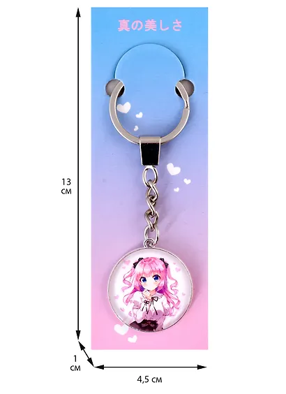 Брелок Аниме Девушка с бантиком (Сёдзё) (стекло) (3,2 см) - фото 2