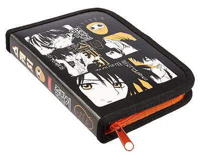 Пенал 1 отделение "Аниме. Нежные чувства" 19*13 см, молния - фото 3