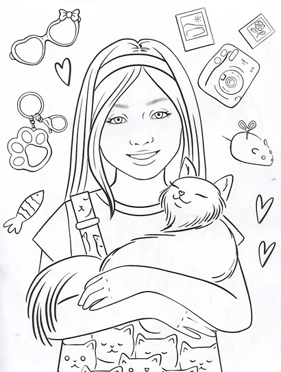 Модные девчонки. Раскраска - фото 3