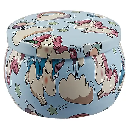 Шкатулка круглая Единорог (металл) (6,5х5) (12-09412-03563-17) - фото 1