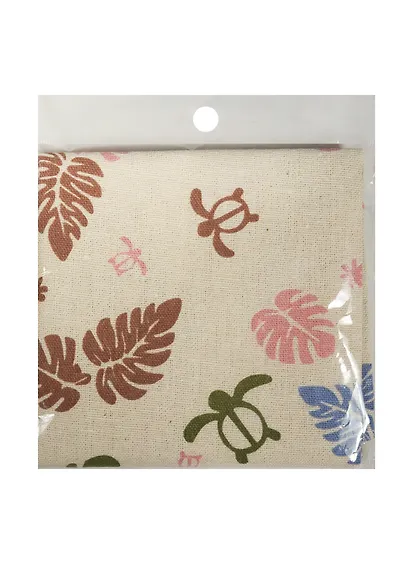 Отрез льна 48*48 см, в пакете с подвесом, Черепахи и папоротник (11-00530-49) - фото 1