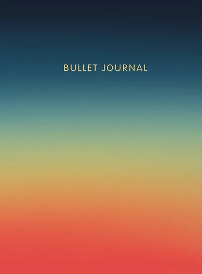 Книга для записей А5 160стр тчк. "Bullet Journal (закат)" с наклейками - фото 1